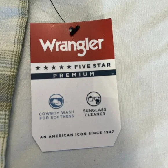 WRANGLER Lighweight Flannel Cotton Button Up Shirt NWT (Size XL) - Picture 3 of 5